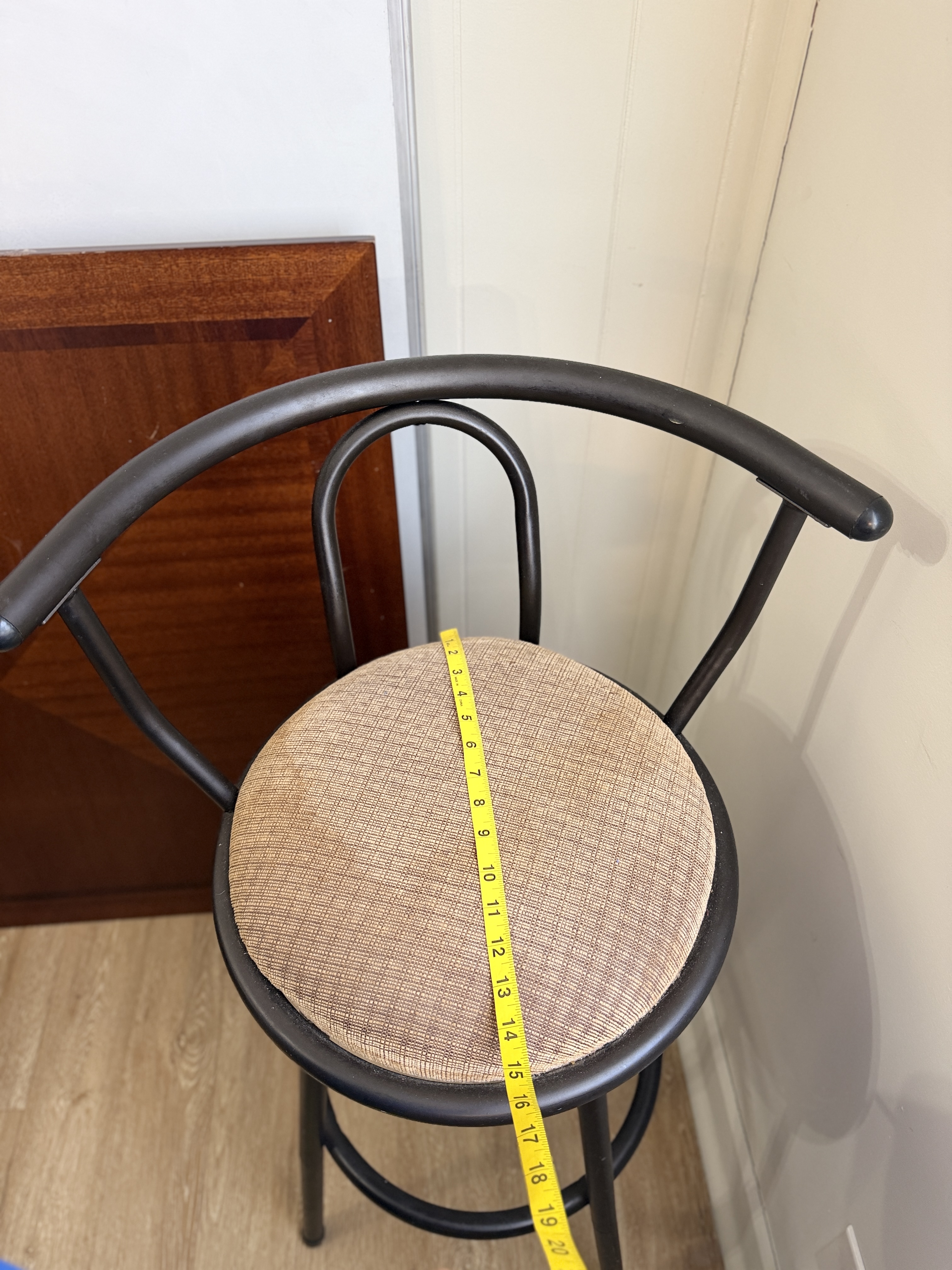 360 Swivel Bar Stool w/ Back & Cushioned Seat – Counter Height Bistro Chair