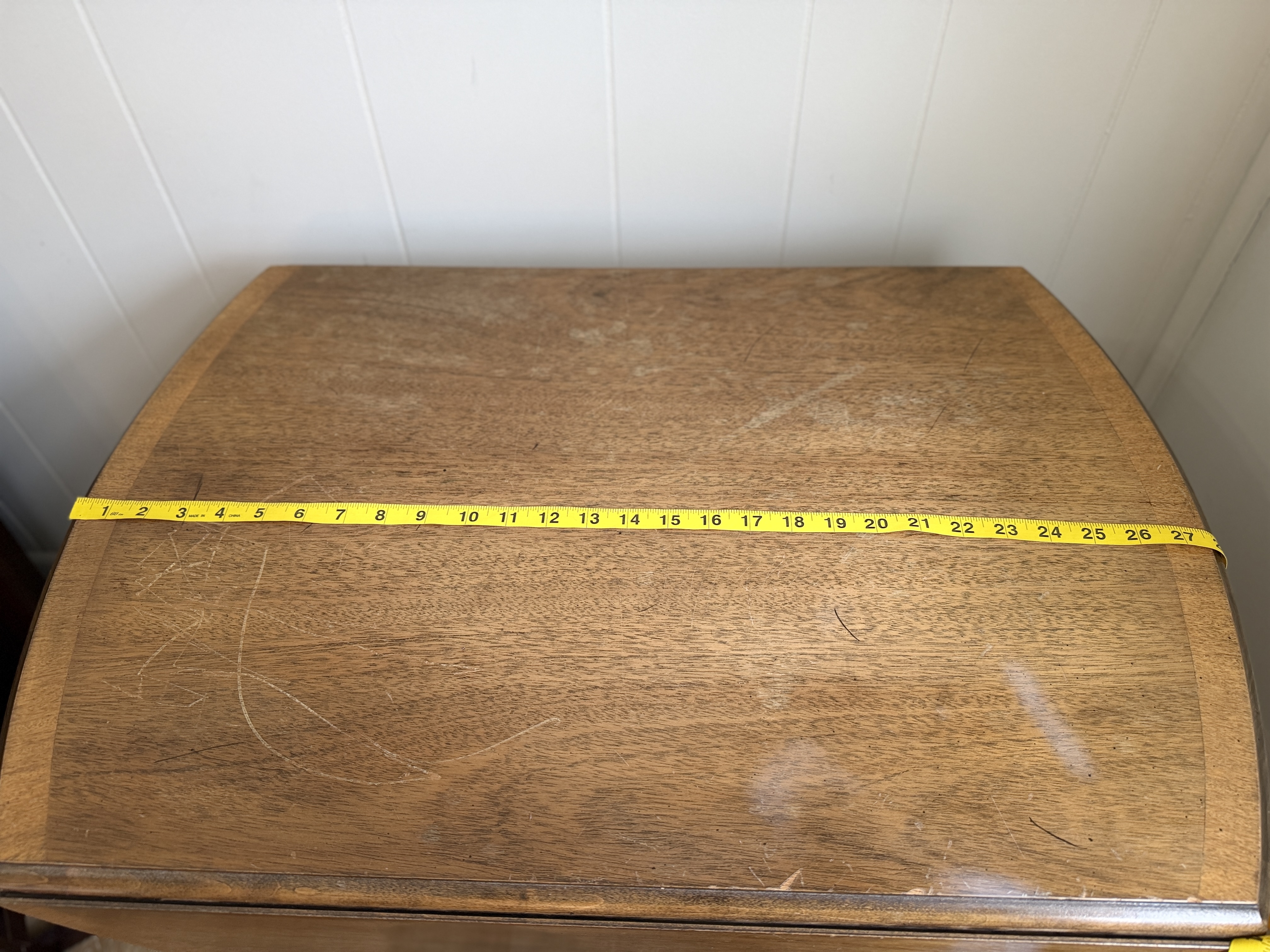 Vintage Pembroke Drop-Leaf Table w/ Drawer – Mahogany Side Table on Casters