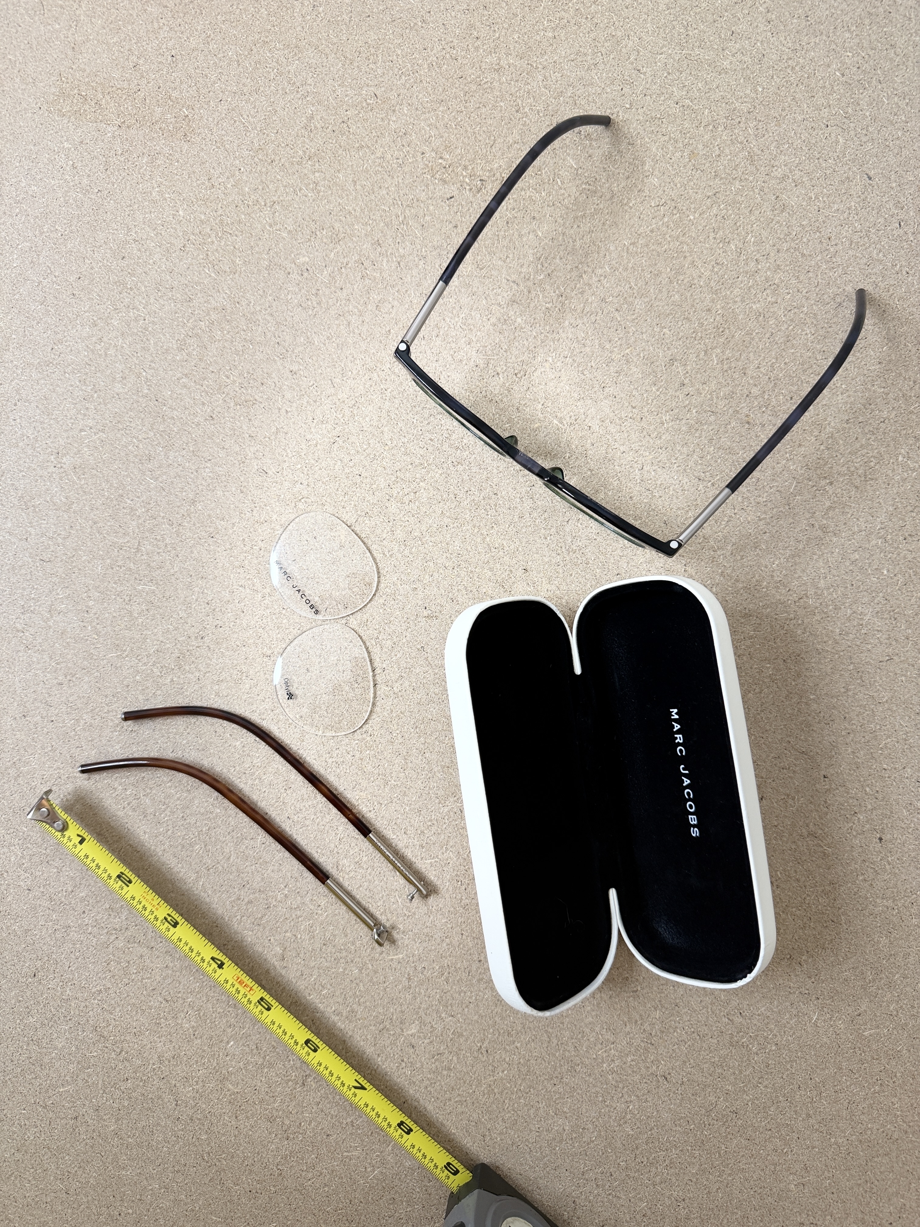 Marc Jacobs Designer Eyeglasses Frames w/ Case + Extra Parts (Repair/Parts)