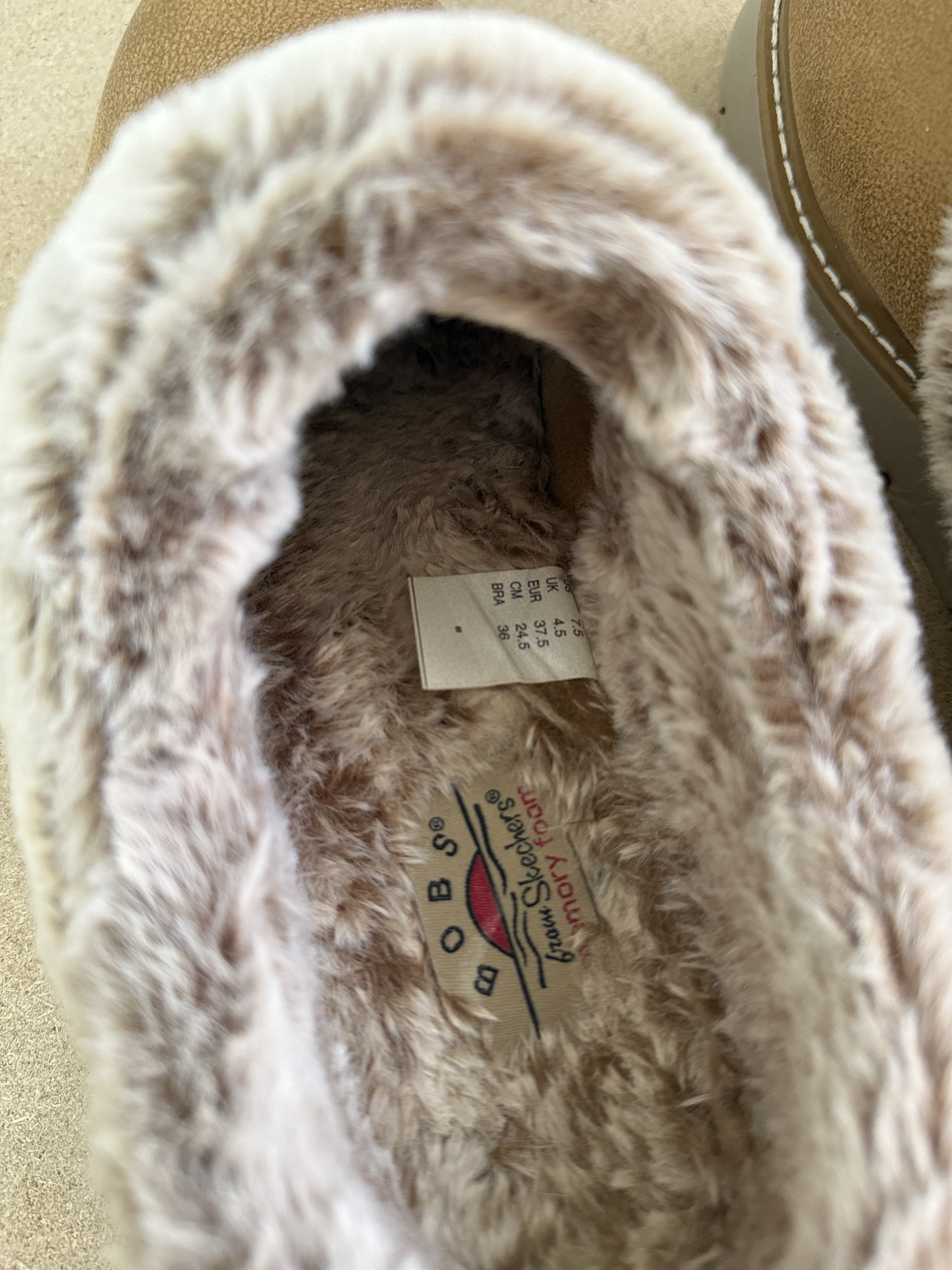 Skechers BOBS Keepsakes Clog Slippers Brown Faux Fur Lined – Cozy Slip-On