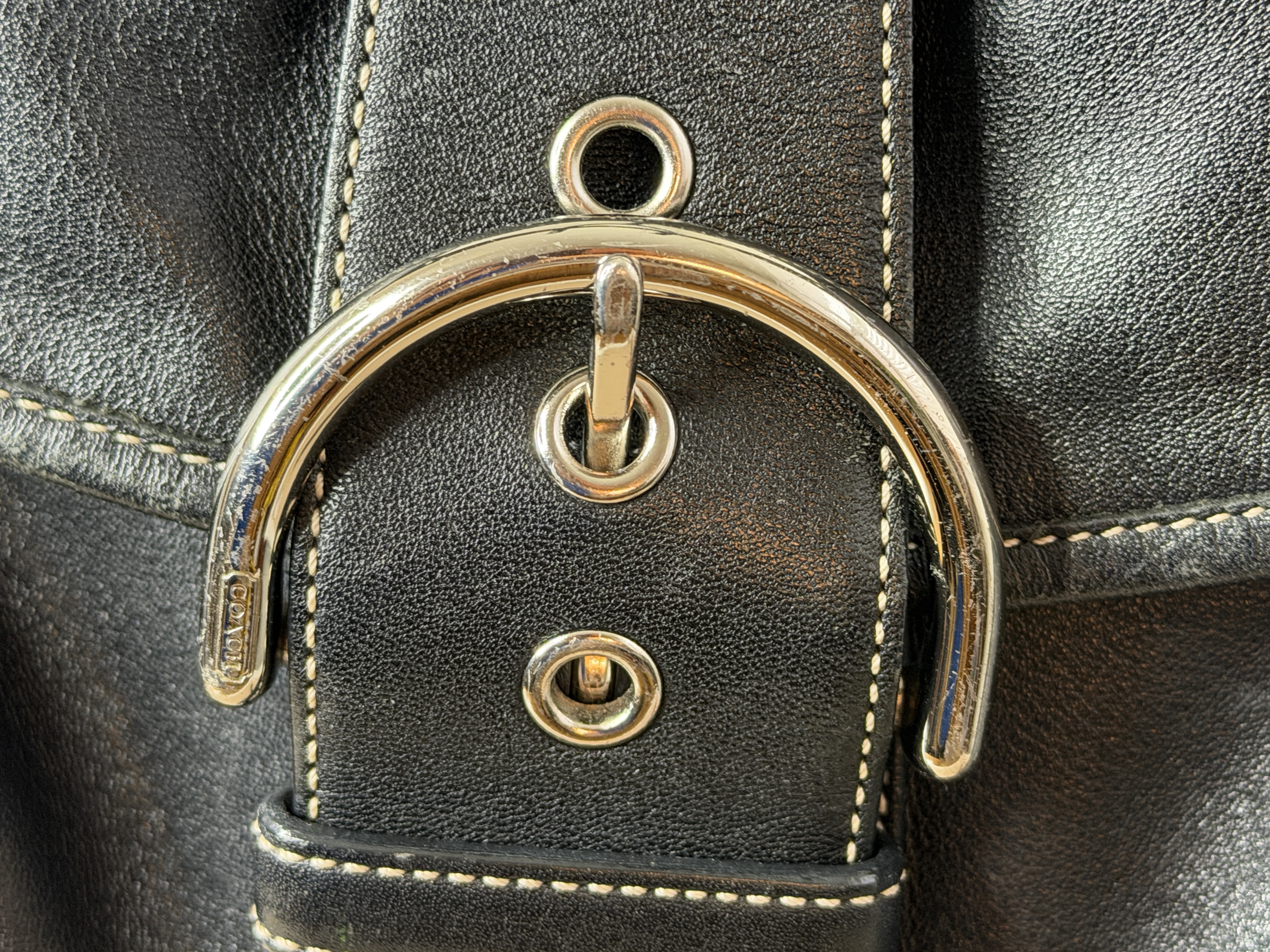 Coach Vintage Small Soho Black Leather Shoulder Bag