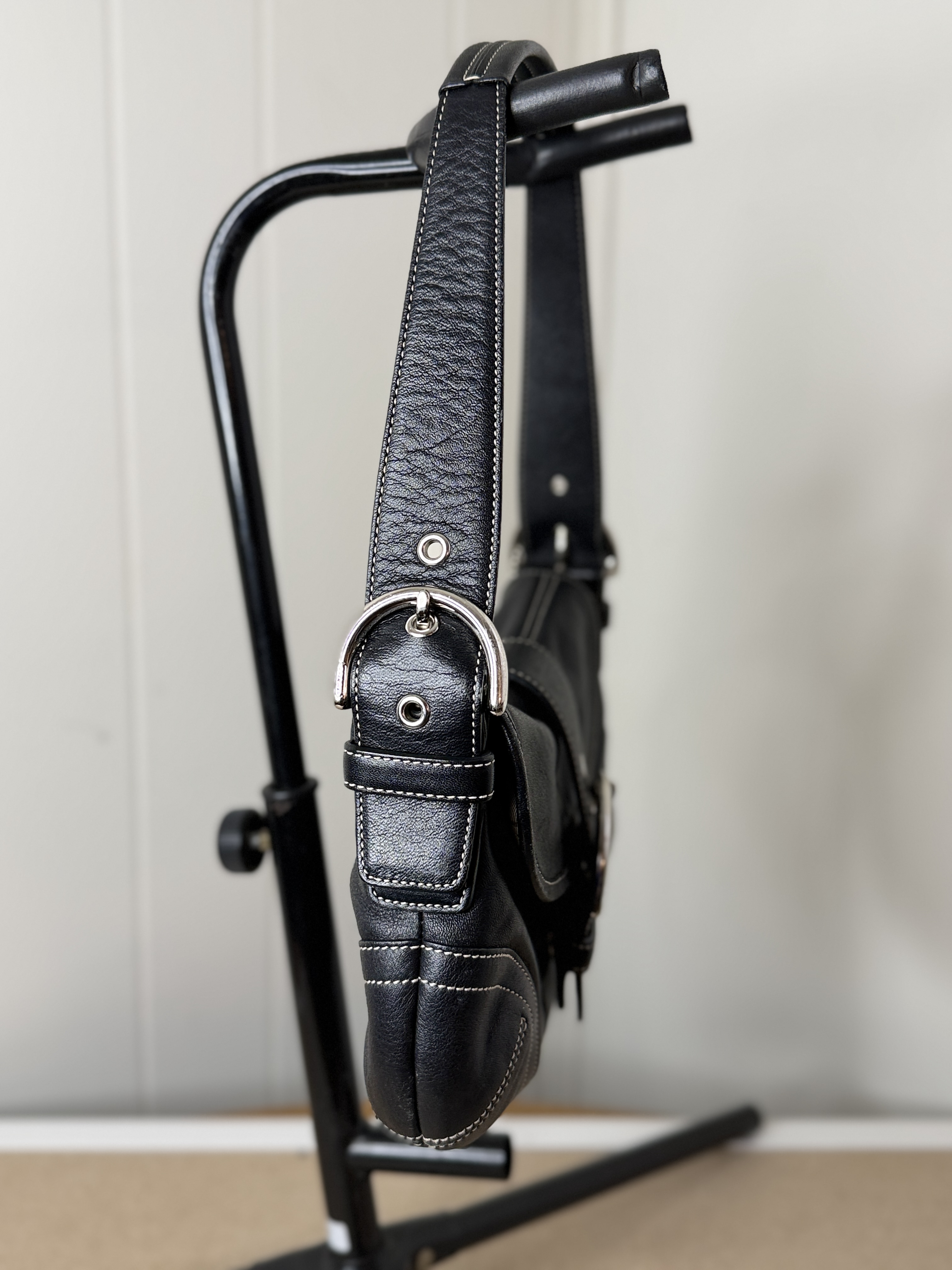 Coach Vintage Small Soho Black Leather Shoulder Bag