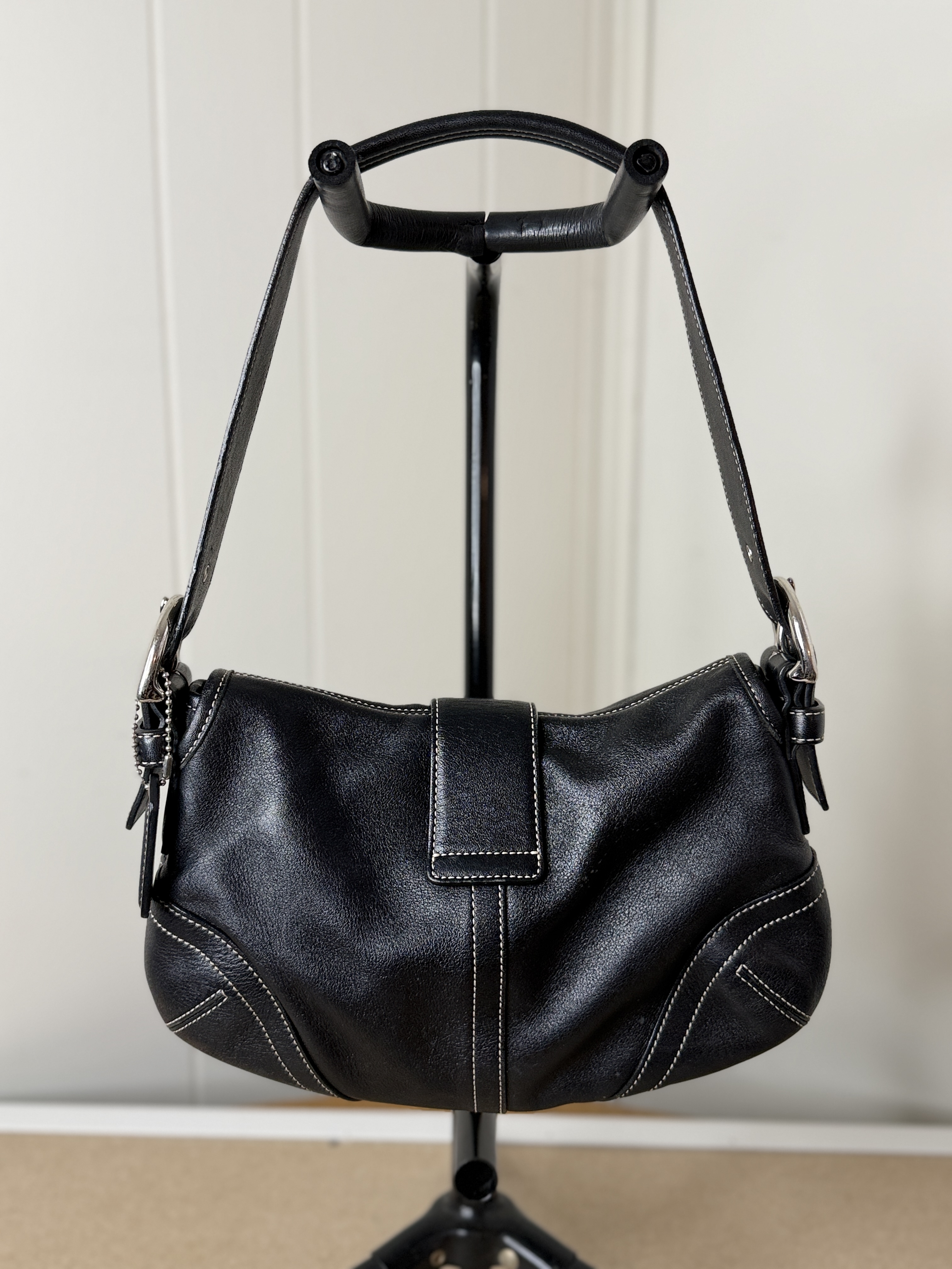 Coach Vintage Small Soho Black Leather Shoulder Bag