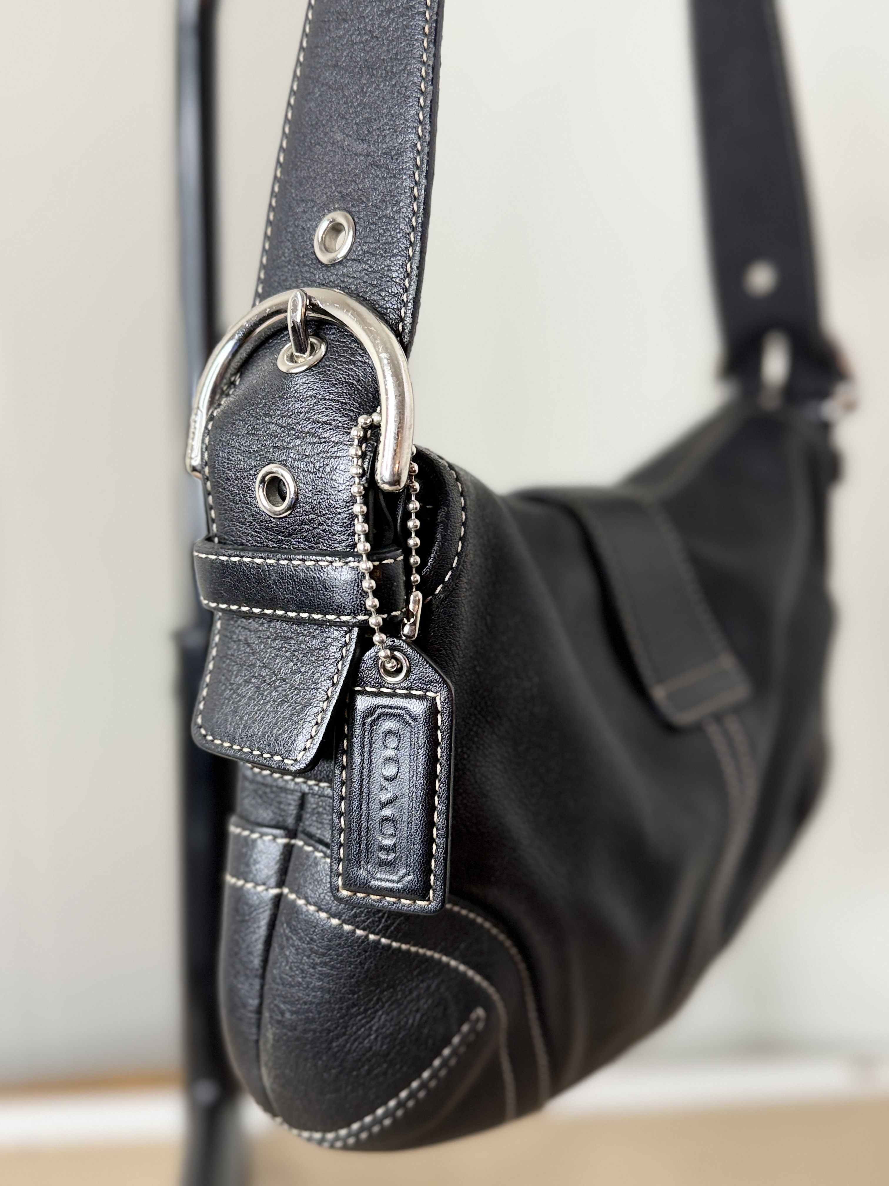 Coach Vintage Small Soho Black Leather Shoulder Bag