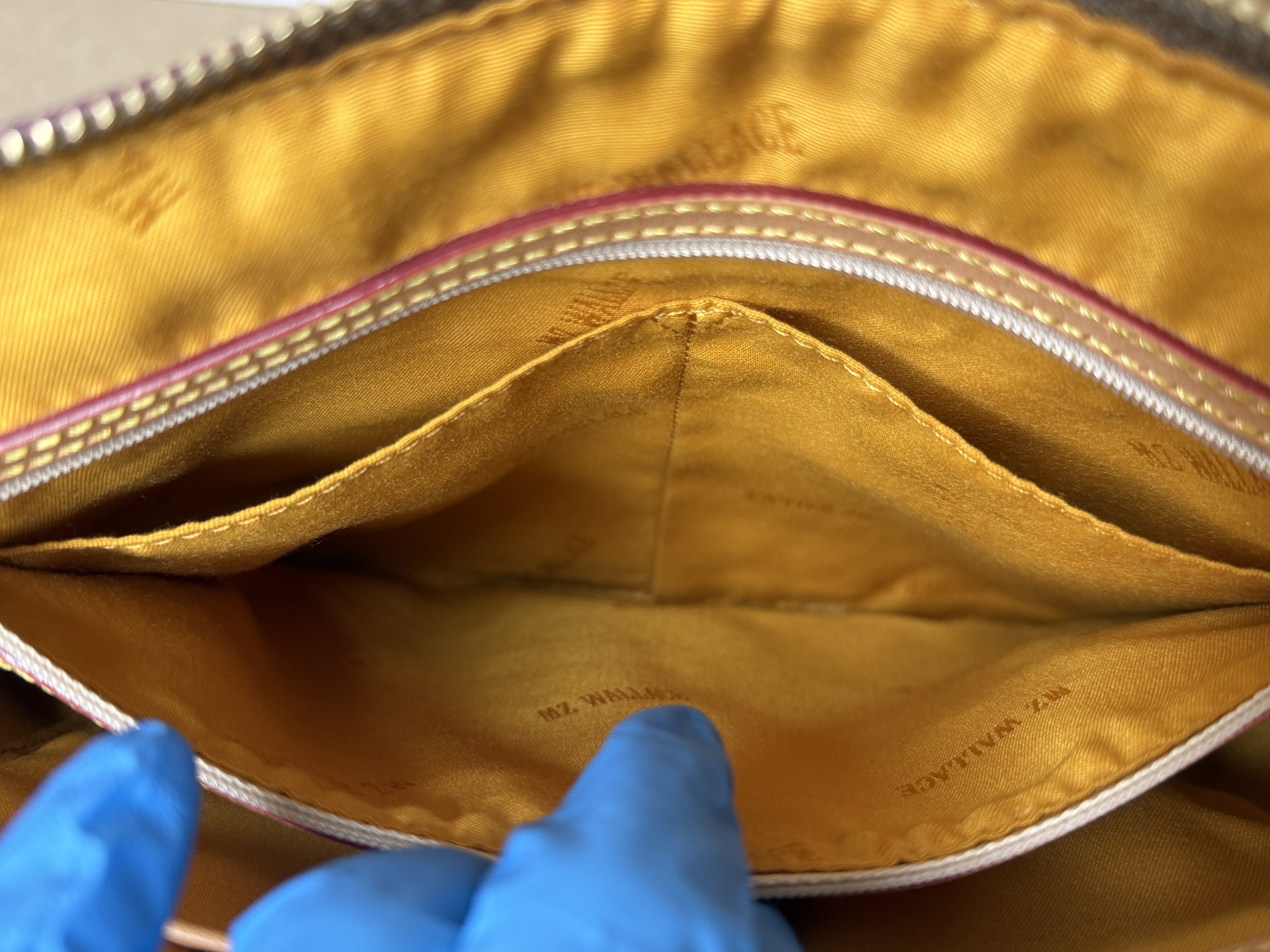 MZ Wallace Crosby Medium Crossbody Bag - Brown In Ivy Logo Jacquard