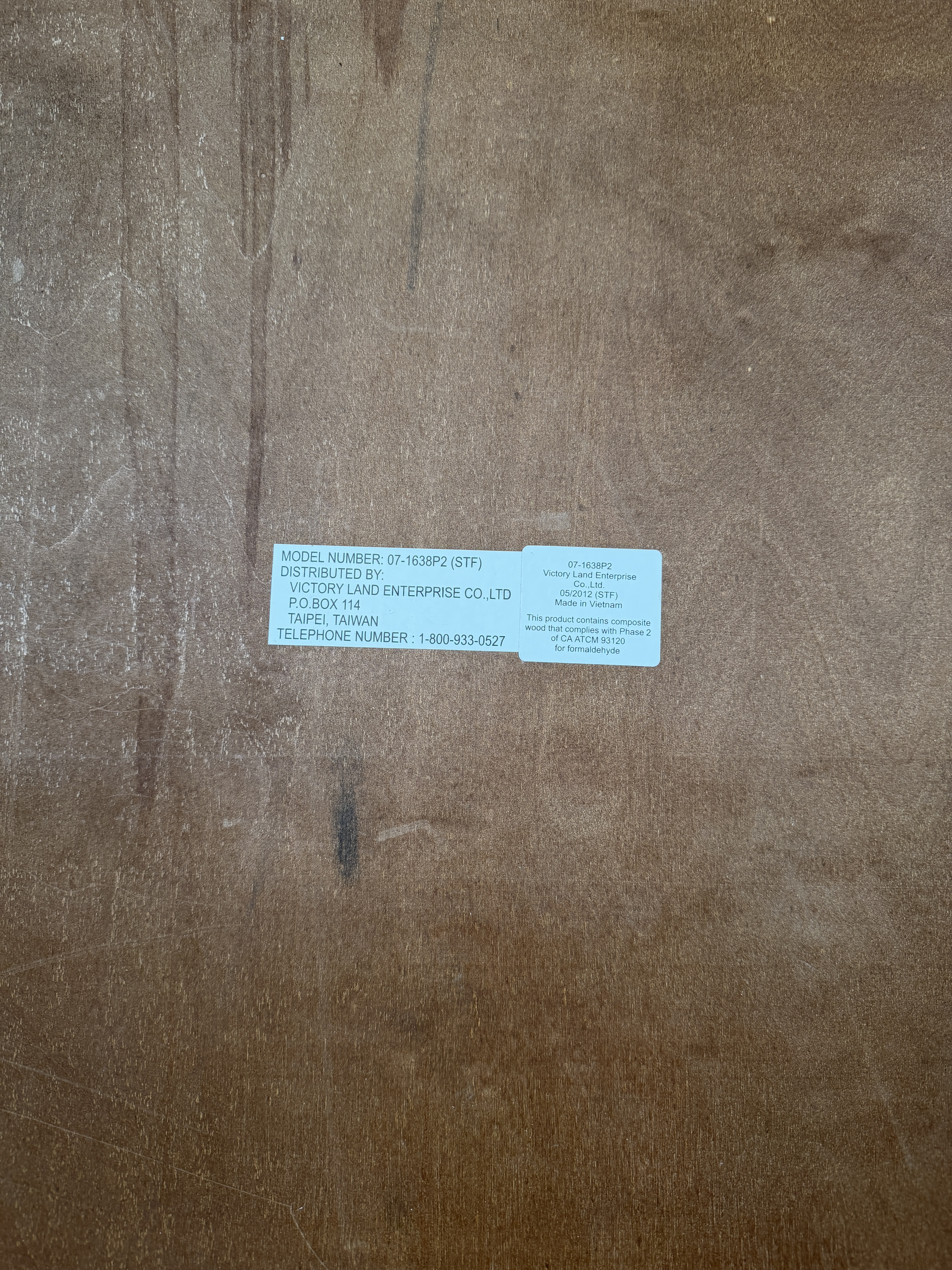 Dark composite wood square table with 2 tall chairs