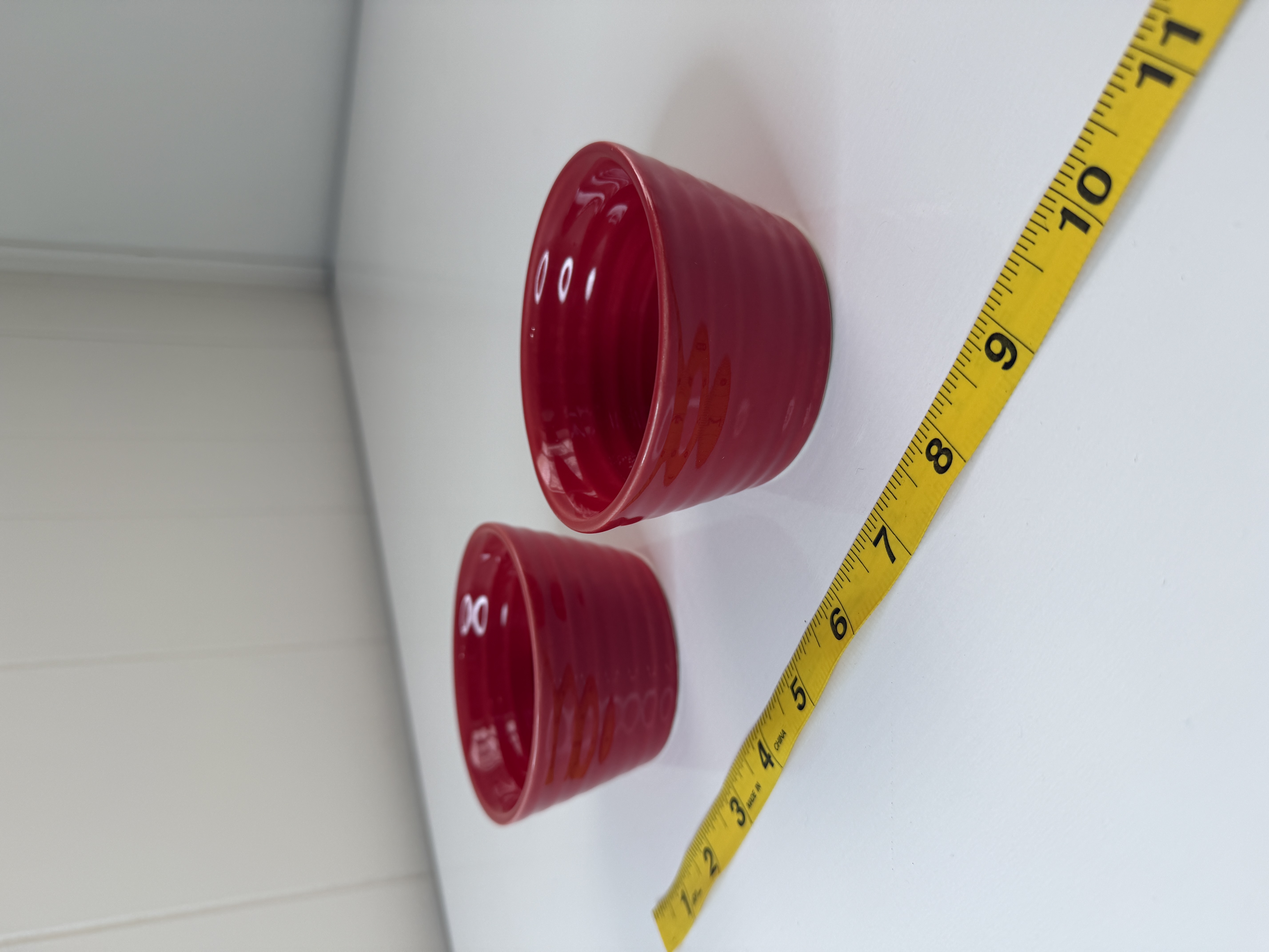 Set of 2 Red Ceramic Salsa Bowls – Fiesta Style Dipping