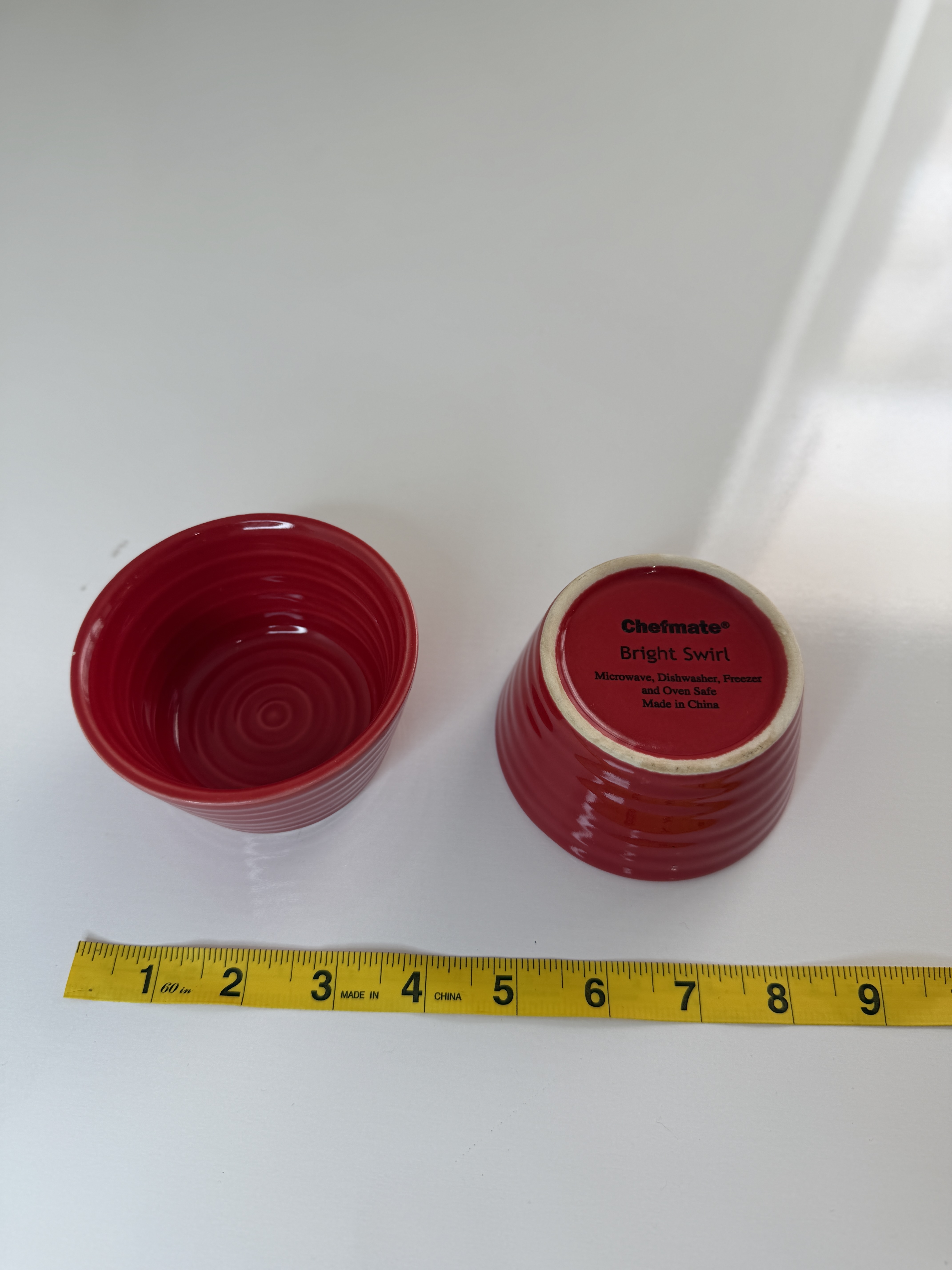 Set of 2 Red Ceramic Salsa Bowls – Fiesta Style Dipping